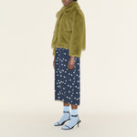 SAMDI Jude Faux Fur Coat in Pistachio