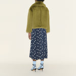 SAMDI Jude Faux Fur Coat in Pistachio