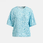 ESSENTIEL ANTWERP Juli Sequin Top in Lake/View