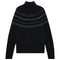 JUMPER1234 Rib Ski Roll Collar Knit in Black/Cream