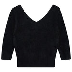 JUMPER 1234 Brushed Vee Knit in Black