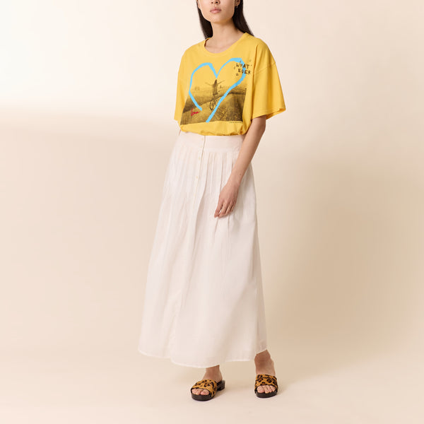 LEON & HARPER Joni Long Skirt in White