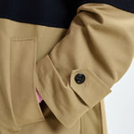 ESSENTIEL ANTWERP Just Patchwork Trenchcoat in Gingerbread/Black