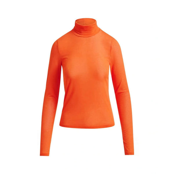 ESSENTIEL ANTWERP Jertice Jersey Turtleneck in Nectarine