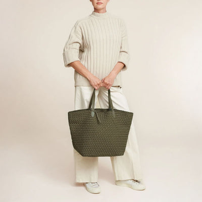 NAGHEDI Jet Setter Large Tote in Olive