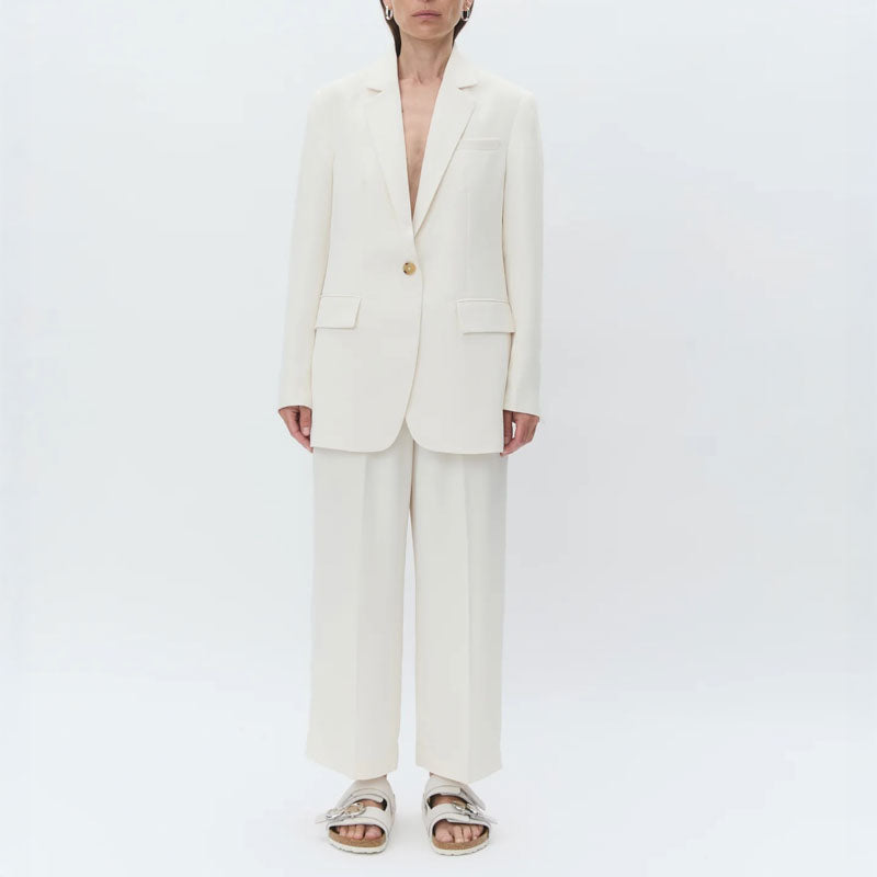 DAY BIRGER ET MIKKELSEN Jonah Classic Gabardine Trousers in Ivory