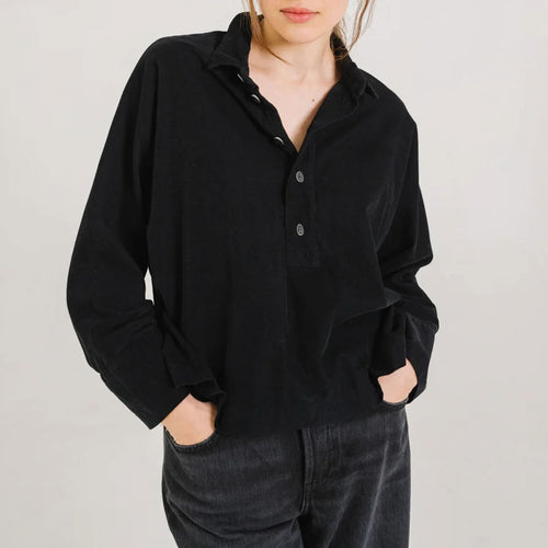 SACRECOEUR Joanie Cord Shirt in Black