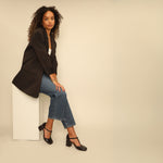 ESSKA Joy Patent T-Bar Heels in Dark Brown