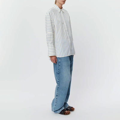 DAY BIRGER ET MIKKELSEN Julianna Daily Stripe Shirt in Surf The Web