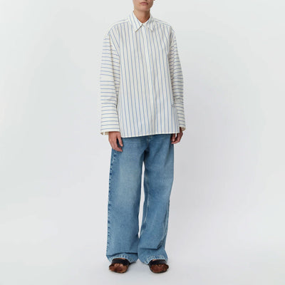 DAY BIRGER ET MIKKELSEN Julianna Daily Stripe Shirt in Surf The Web