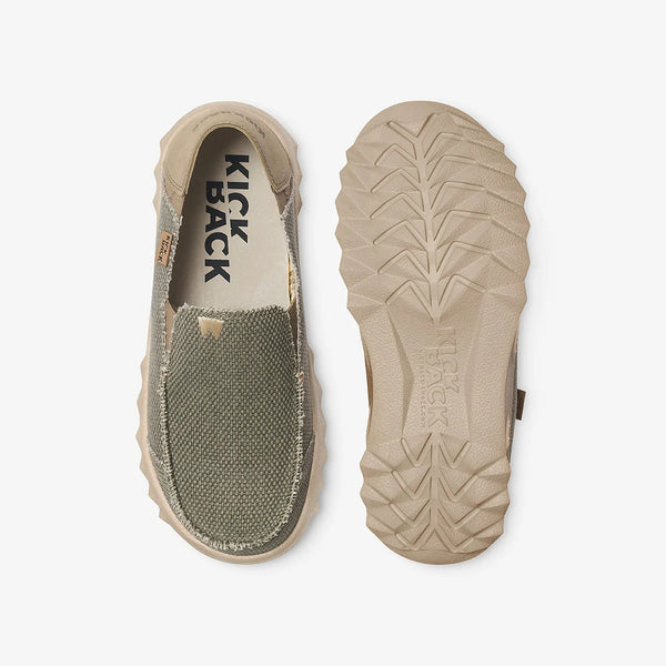 KICKBACK Couch Classic Vibe Woven Canvas Shoes in Khaki