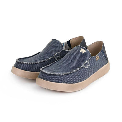KICKBACK Barbeach Woven Canvas Shoes in Sunkissed Navy