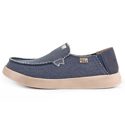KICKBACK Barbeach Woven Canvas Shoes in Sunkissed Navy