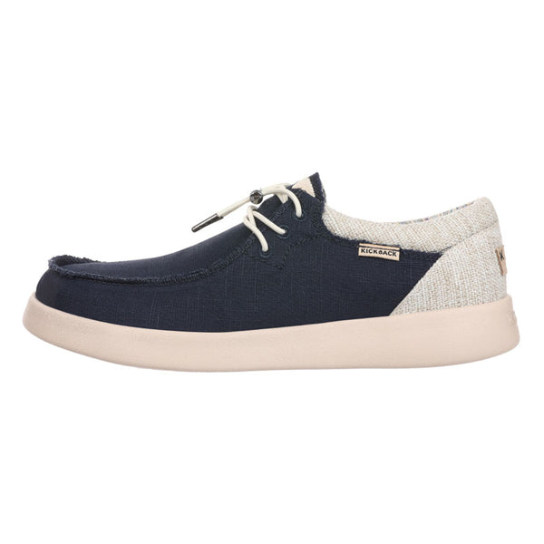KICKBACK Haven Ramie Linen Shoes in Deep Navy