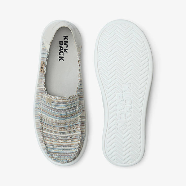 KICKBACK Rizzo Canvas Pale Stripes Shoes in Pastels