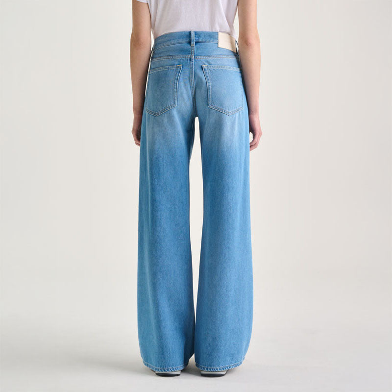 BELLEROSE Kansas Wide Leg Jeans in Light Blue Bleach