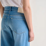BELLEROSE Kansas Wide Leg Jeans in Light Blue Bleach