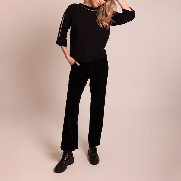 TRAFFIC PEOPLE The Trial Knit Jersey in Black