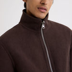 WAX LONDON Killick Reversible Borg Cord Jacket in Chocolate Brown