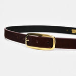 ESSENTIEL ANTWERP Klub Textured Leather Belt in Brown