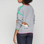 VILAGALLO Jumper with Sausage Dog in Grey/Pink