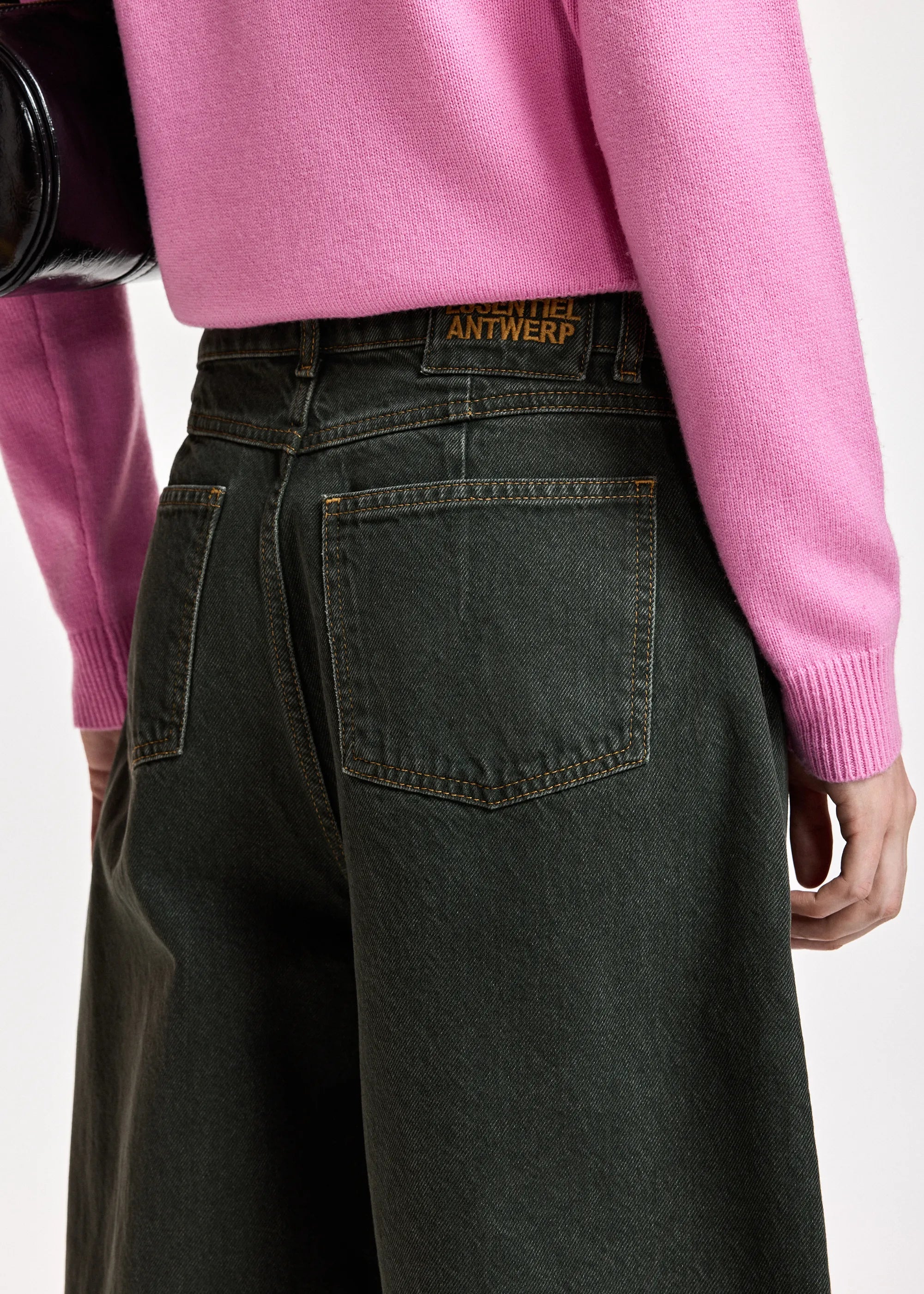 ESSENTIEL ANTWERP Kokos Colour Denim Barrel Leg Jeans in Dusty Green