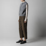EMIN PAUL Hood Zip Up Knit Vest in Charcoal