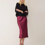 LOOP CASHMERE Geraldine Split Back Sweatshirt in Black