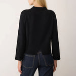 LOOP CASHMERE Geraldine Split Back Sweatshirt in Black