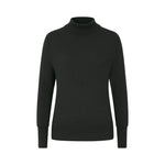 LOOP CASHMERE Bridget Cashmere Polo Neck Sweater in Black