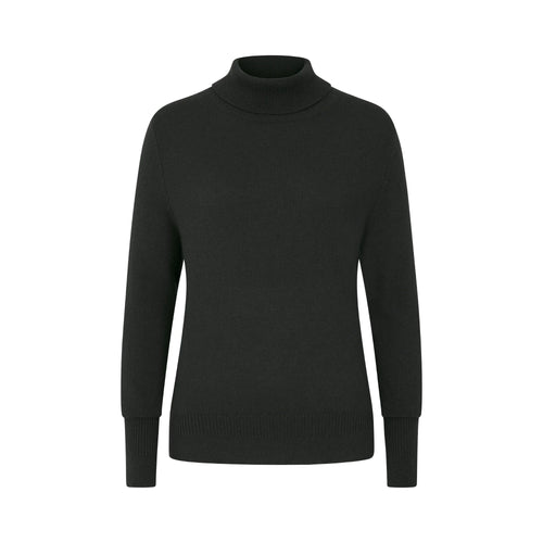 LOOP CASHMERE Bridget Cashmere Polo Neck Sweater in Black