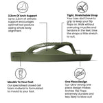 ARCHIES Arch Support Flip Flops in Olive