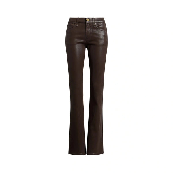 RAG & BONE Flexi Kinsley Low Rise Bootcut Jeans in Coated Brown