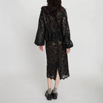 STELLA NOVA Delicate Lace Pencil Skirt in Black