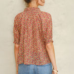 M.A.B.E Laney Print Long Sleeve Top in Multi