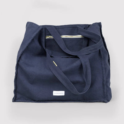LES PENSIONNAIRES Organic Cotton Large Bag in Blue