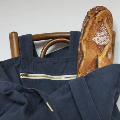 LES PENSIONNAIRES Organic Cotton Large Bag in Blue