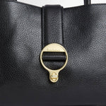 BARBOUR Alder Mini Leather Tote Bag in Black