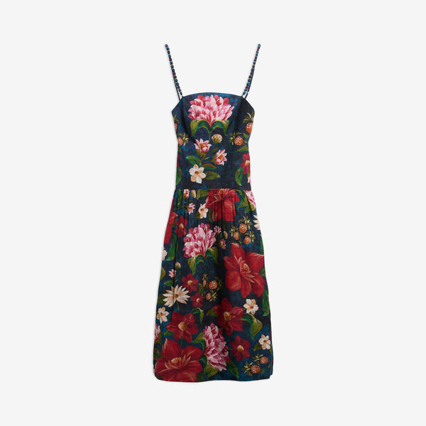 BARBOUR x FARM RIO Wild Flower Dress in Navy