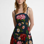 BARBOUR x FARM RIO Wild Flower Dress in Navy