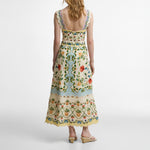 BARBOUR x FARM RIO Petal Dress in Cream Spring Petal Flower