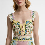BARBOUR x FARM RIO Petal Dress in Cream Spring Petal Flower