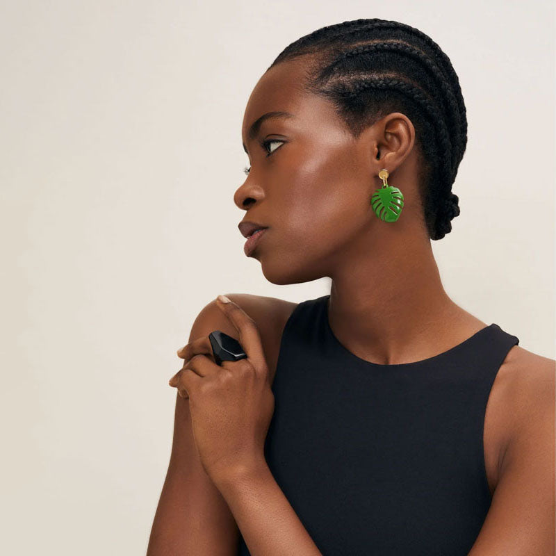 BRANCH JEWELLERY Abstract Horn Ring in Black