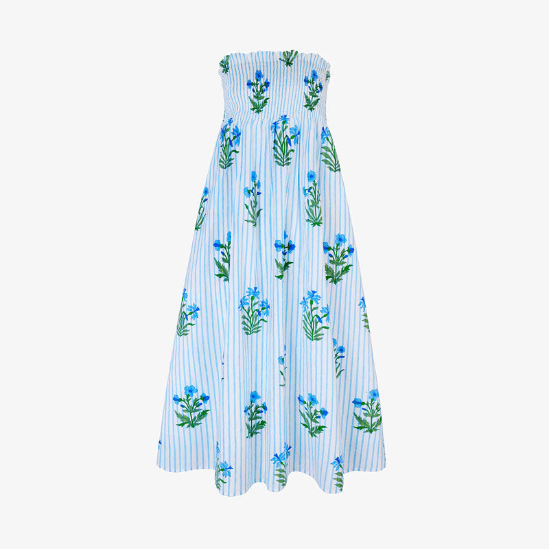 PINK CITY PRINTS Alba Skirt in Lily Stripe