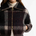 BARBOUR Carville Knitted Zip Through Jacket in Mutli
