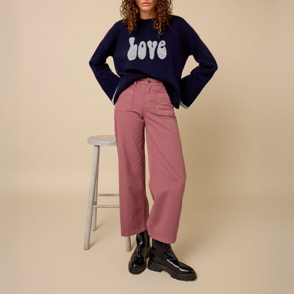FIVE Love Logo Jumper in Navy