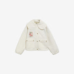 BARBOUR x FARM RIO Lotus Quilted Jacket in White Rose