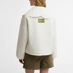 BARBOUR x FARM RIO Lotus Quilted Jacket in White Rose