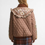 BARBOUR x Farm Rio Anamaria Quilted Jacket in Heart of Tropics/Banana Print