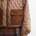 BARBOUR x Farm Rio Anamaria Quilted Jacket in Heart of Tropics/Banana Print
